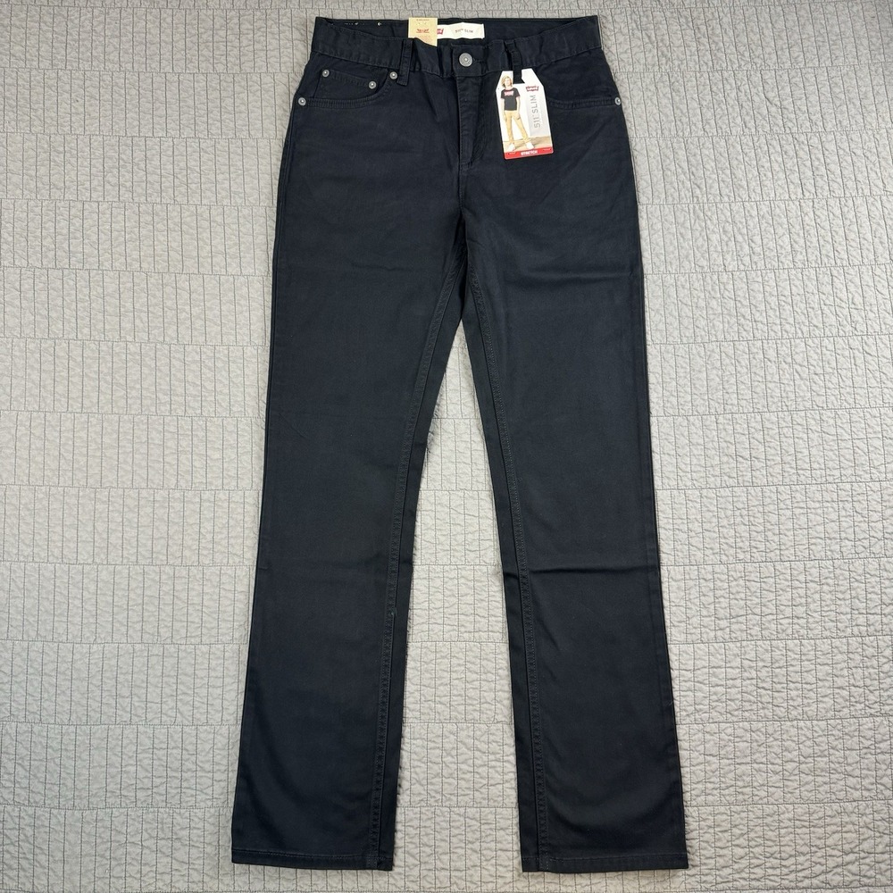 Levis 511 Slim Fit Jeans Youth Boy's 18 (29x31) Black Adjustable Stretch NWT